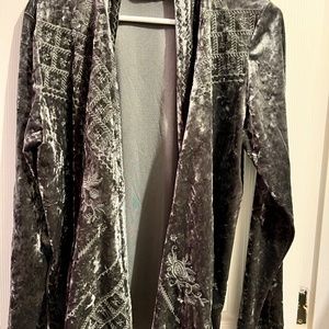 California Moonrise velvet open jacket